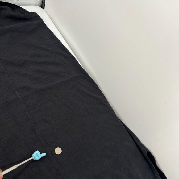 Lilla P Women's XL V-Neck Maxi Tank Dress Black Sleeveless Curved Hem Knit Shift - Picture 7 of 11